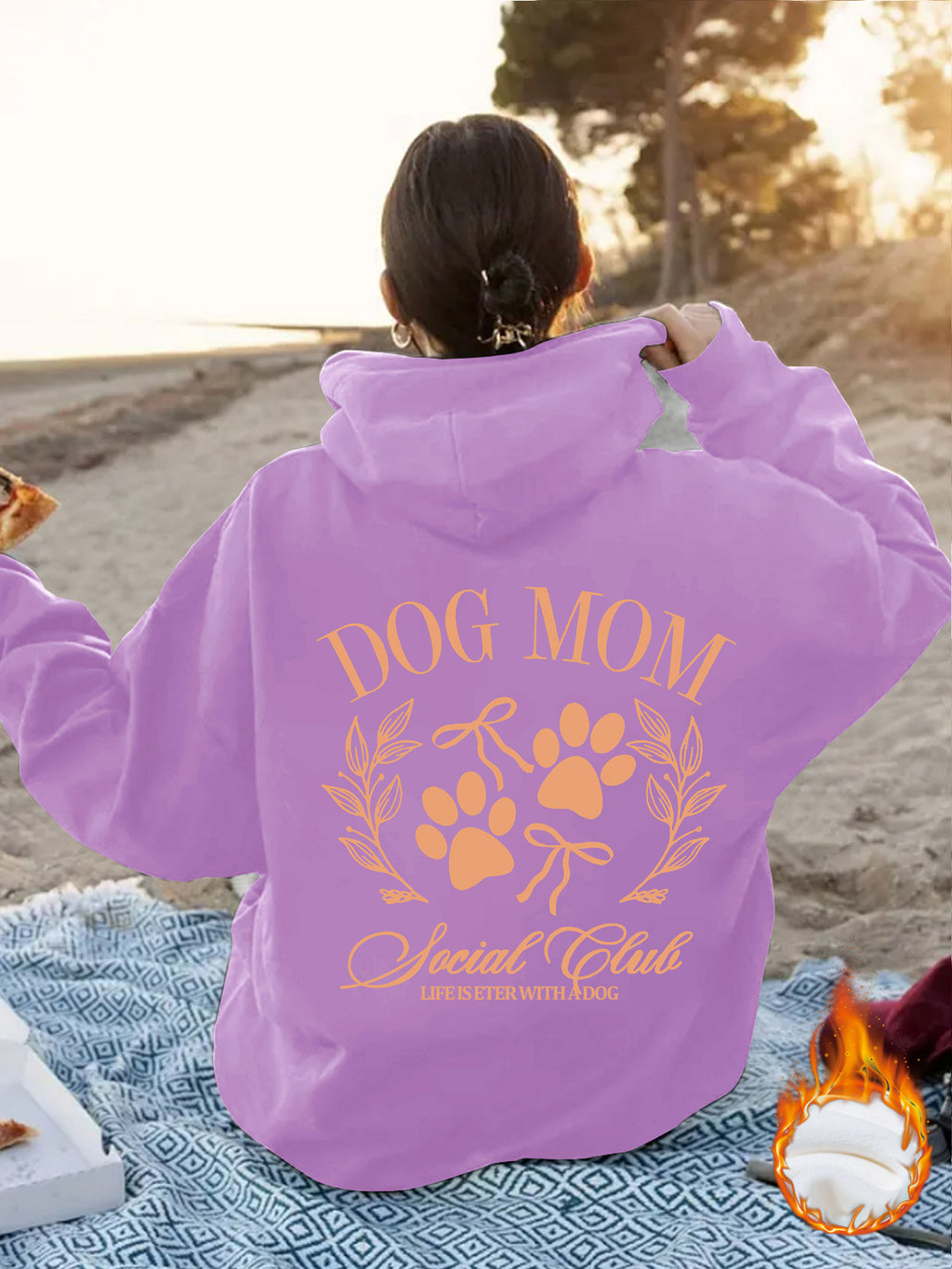 Dog Mom - Dog Lover Pattern Printed Hoodie