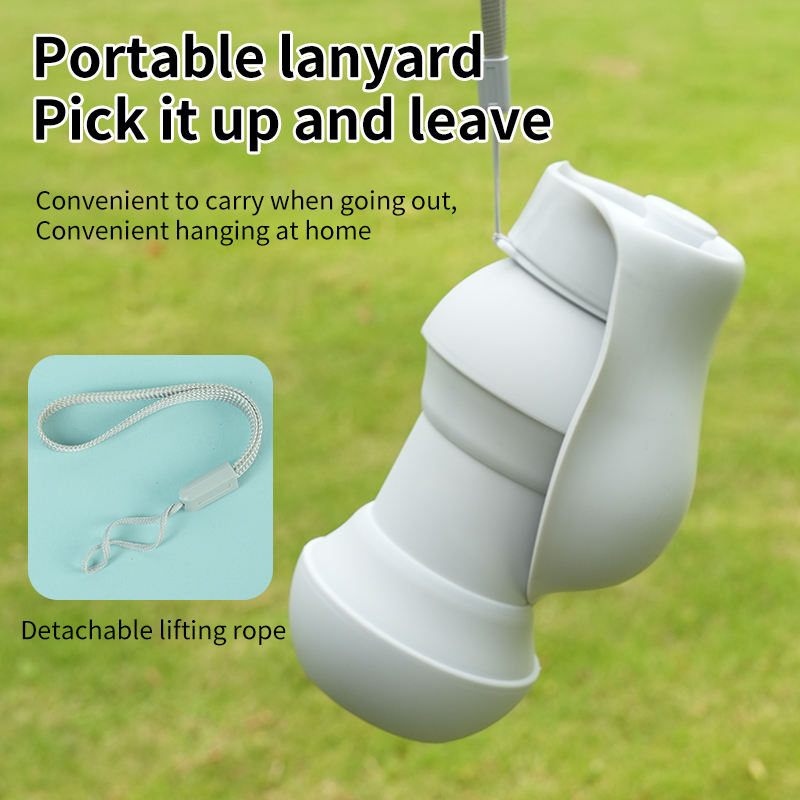 Gourde Pliable Silicone 550ml pour Chien - Distributeur d'Eau