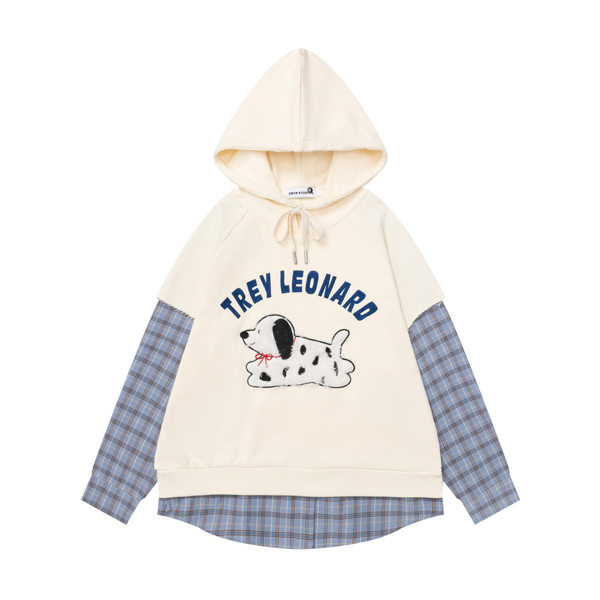 Spotted patch dog hoodie
