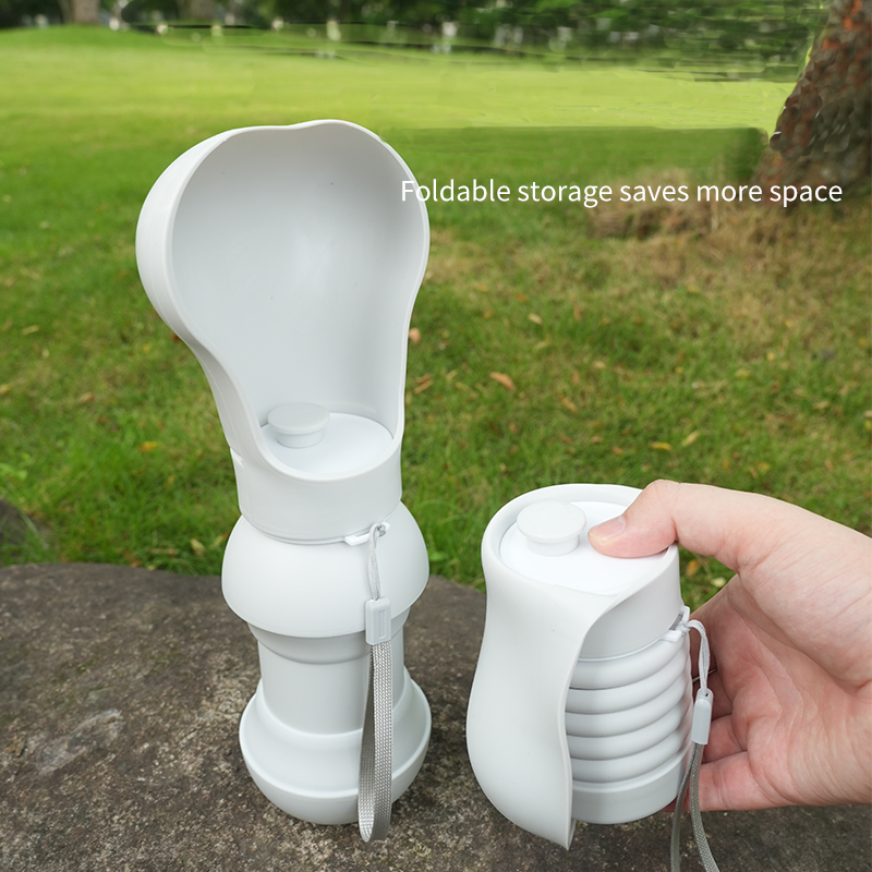 Gourde Pliable Silicone 550ml pour Chien - Distributeur d'Eau