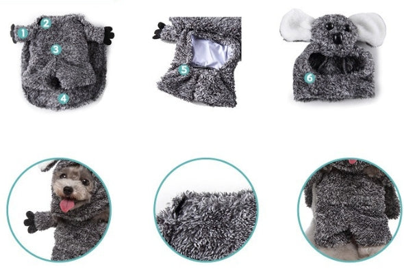 Manteau Chaud Matelassé pour Chien - Hiver
