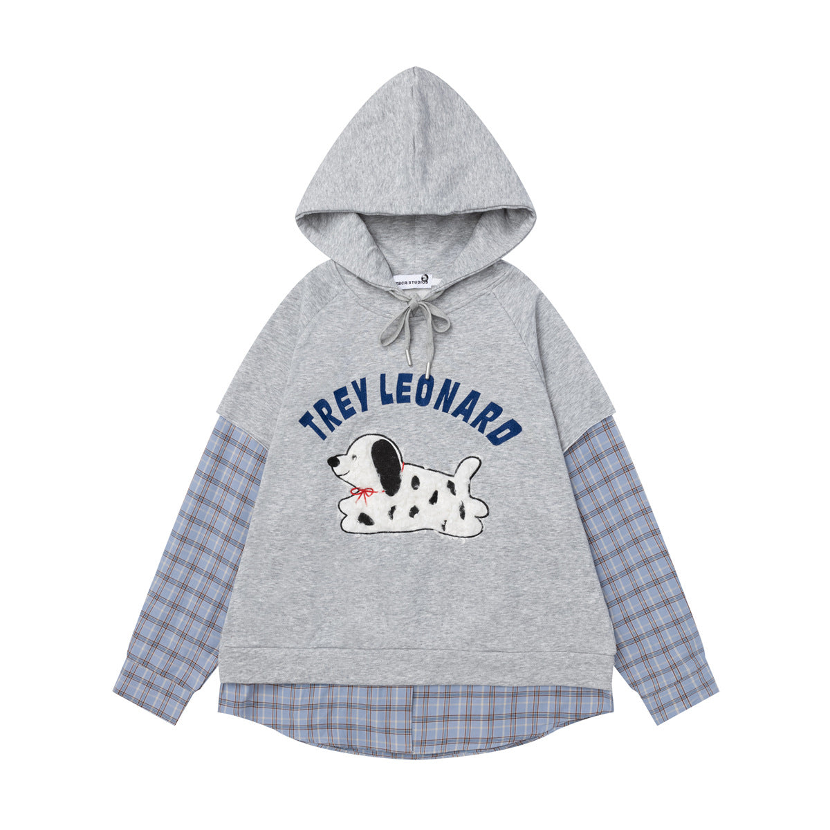 Spotted patch dog hoodie