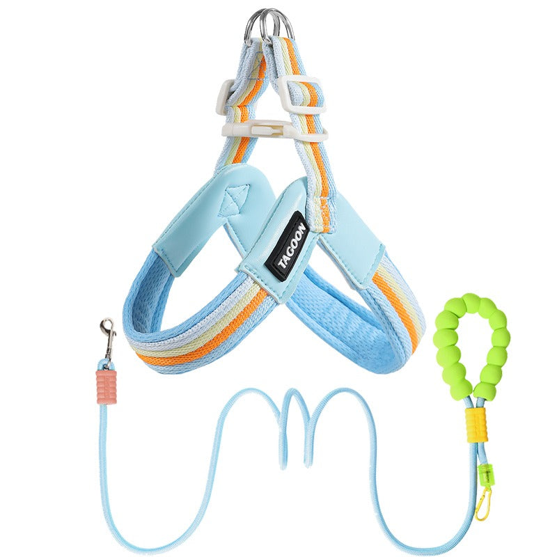 Dog leash chest strap vest style small and medium-sized dog