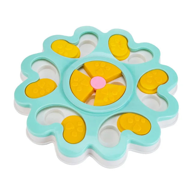Gamelle Anti-Glouton Design Fleur pour Chien - Distributeur de Croquettes