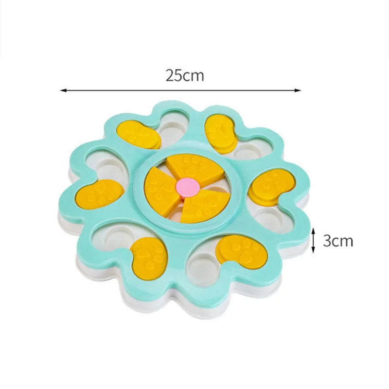 Gamelle Anti-Glouton Design Fleur pour Chien - Distributeur de Croquettes